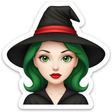 Pin up witch sticker