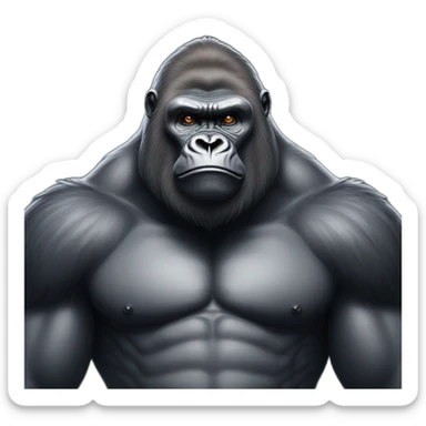 Silverback Gorilla emperor sticker