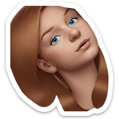 blue eyed girl portrait sticker