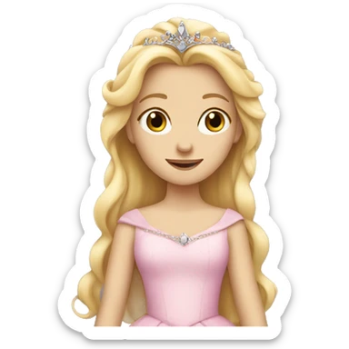 Blonde girl as a princess sticker