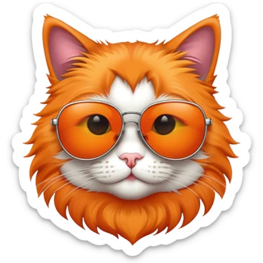 Cat with sunglasses sticker