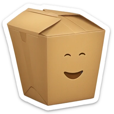 Chinese takeout box sticker
