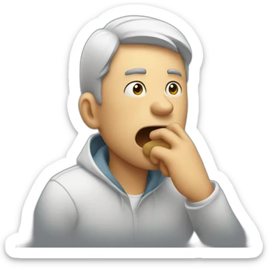 guy coughing sticker