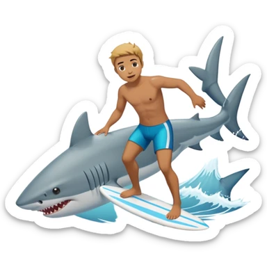 🏄🏼‍♂️🦈 sticker