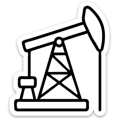 Oil derrick representing Saudi Arabian petroleum industry sticker