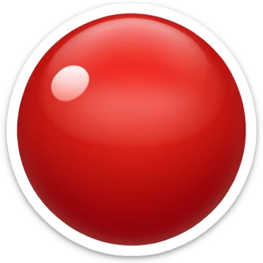 crimson-red sphere sticker