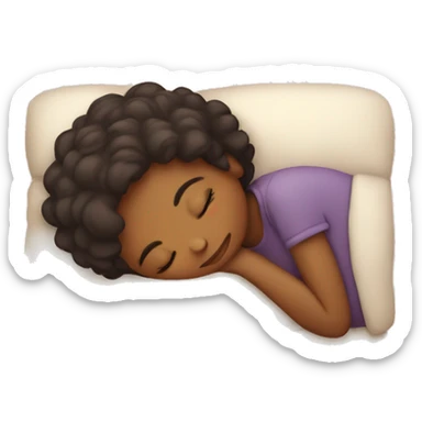 cozy girl sleeping sticker