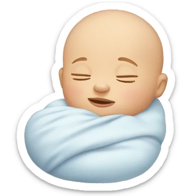sleeping baby sticker