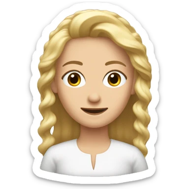 Braun haarige Frau mit blonden strähnen  sticker