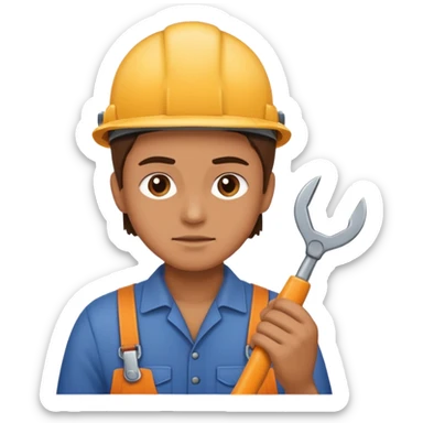 person Repairing a tool sticker