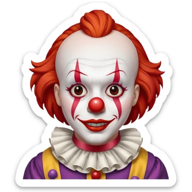 The clown from the movie IT sticker