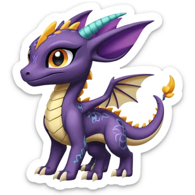 Meloetta-Raikou-Spyro-Toothless-Stitch-Fakémon-creature-hybrid sticker