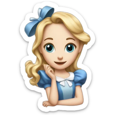 Alice in the wonderland  sticker