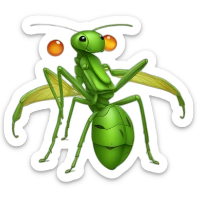 Mantis-Ladybug sticker
