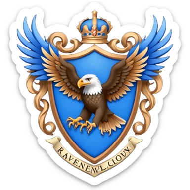 Hogwarts Ravenclaw crest Eagle sticker