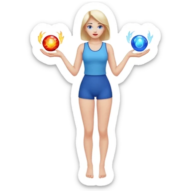 14 старший аркан - Помірність. Це буде жінка в повний зріст, що тримає в руках два шари енергії - холодну і гарячу. І ці енергії змішуються  sticker