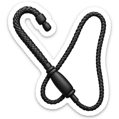 a black kinky bondage BDSM whip sticker