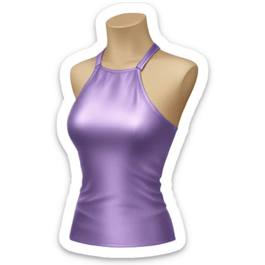 Realistic metallic lavender halter top clothing isolated.  sticker