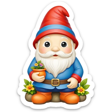 Garden gnome sticker
