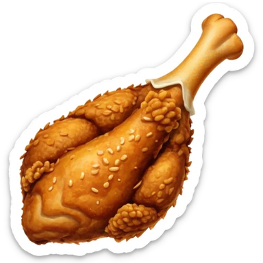 Fried chicken leg sticker
