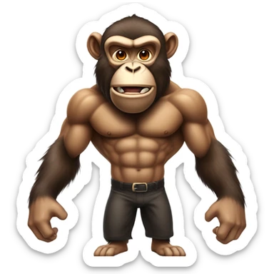 gigachad monkey sticker