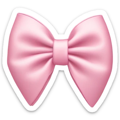 light pink bow on light pink bow sticker