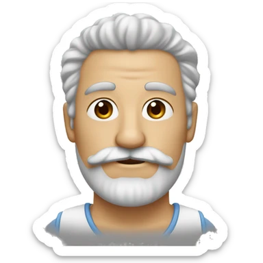 homem branco de cabelo lambido e bigode quadrado sticker