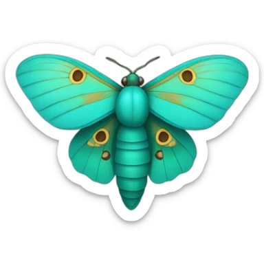 Turquoise Moth sticker