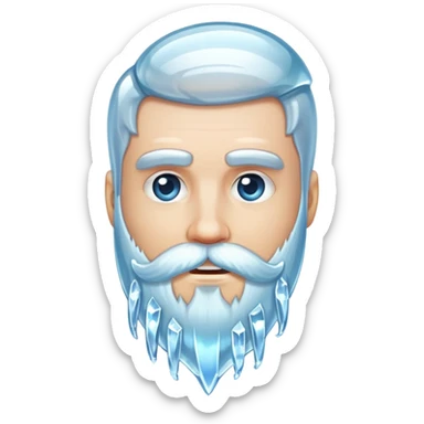 Icicle beard sticker