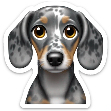 silver dapple dachshund  sticker