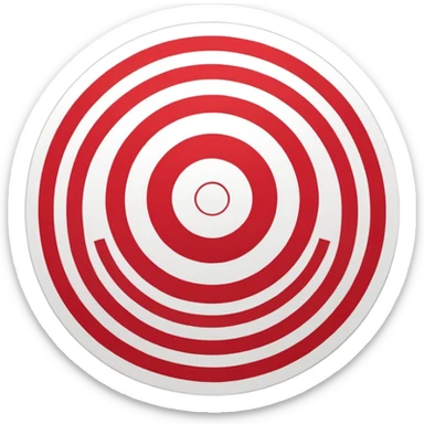 Red-white bullseye target sticker