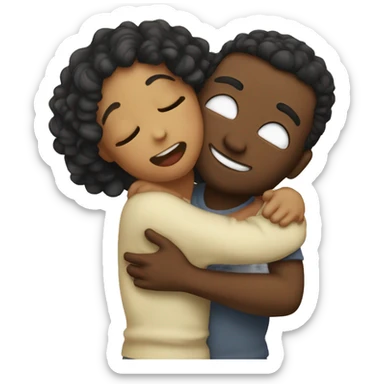 Hug nd kiss sticker