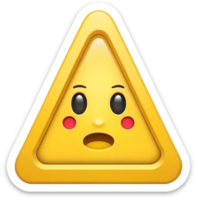 yellow triangle alert emoji with exclamation mark sticker