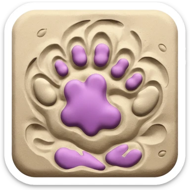 cat footprints sticker