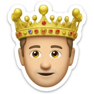 zelensky ukrain president in crown sticker
