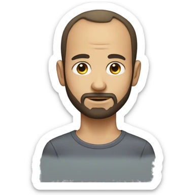 receding-hairline-boy with beard sticker
