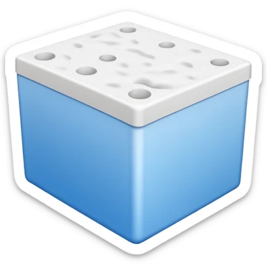 Molding plastic foam from a refrigerator box  sticker