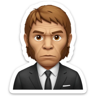 Neanderthal in suit sticker