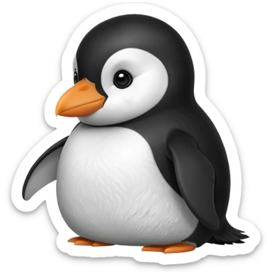 side eyeing penguin sticker