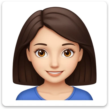 beautiful brunette girl with brown eyes  sticker