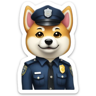 police-shiba-inu sticker