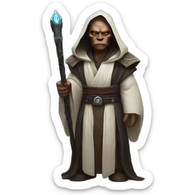 hyperrealist sith jedi in world of warcraft sticker
