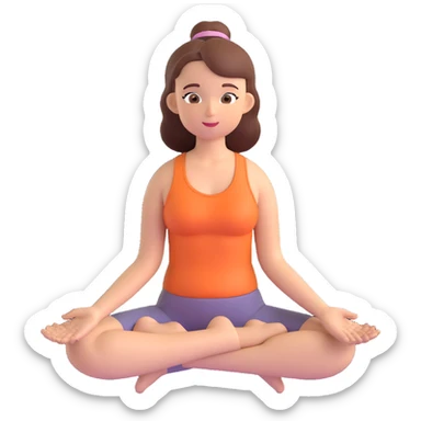yoga girl sticker