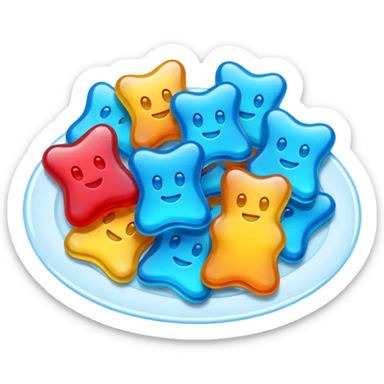 Gummy blue Edibles sticker
