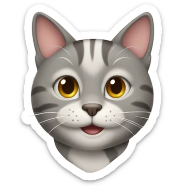 Smiling cat sticker