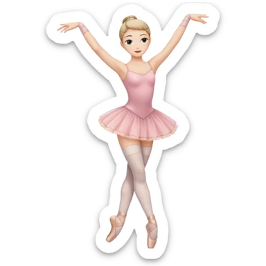 Ballet dancer in thigh highs sticker