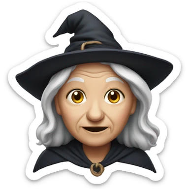 old witch sticker