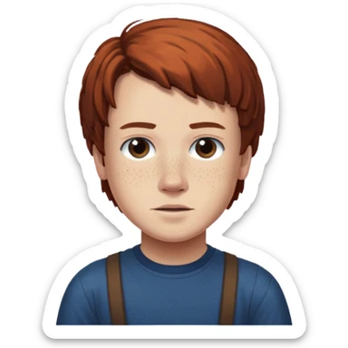 Will from Stranger Things saying can we play Minecraft now? sticker