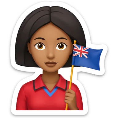 flat Flag holder black woman sticker