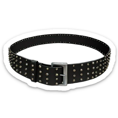 Black studded belt sticker